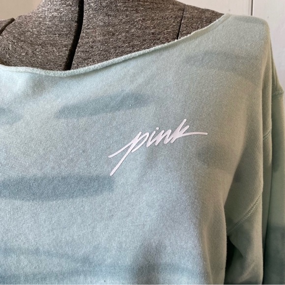 Victoria Secret Pink Tie Dye Cropped Crew - Picture 12 of 14